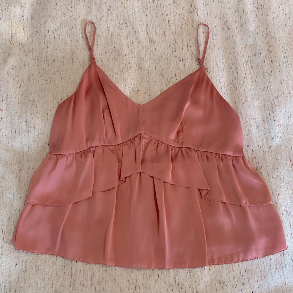 Silk Ruffle Cami